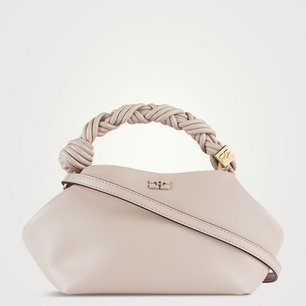 NWT Ganni Small Bou Bag - Oyster Gray - Picture 3 of 16